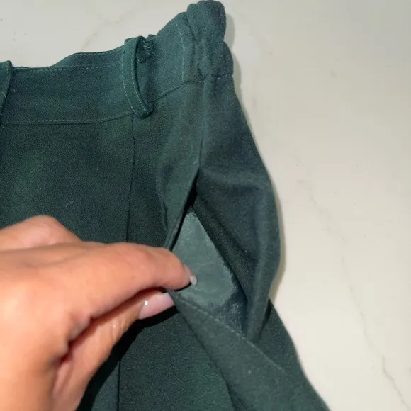 Vintage Design by Italy Embroidered Women Tennis Racket Green Lined Shorts 42