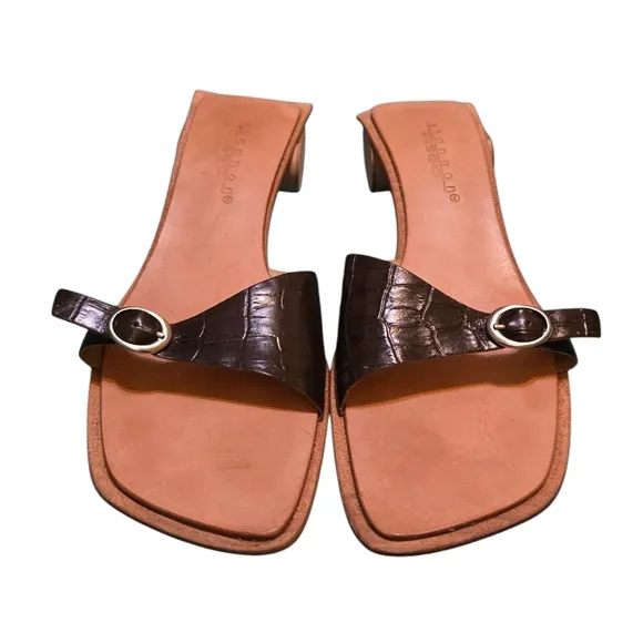 VINTAGE SHANNON DIEGO SLIDE HEELS WOMENS UNIQUE HEEL  SIZE 7M