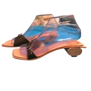VINTAGE SHANNON DIEGO SLIDE HEELS WOMENS UNIQUE HEEL  SIZE 7M