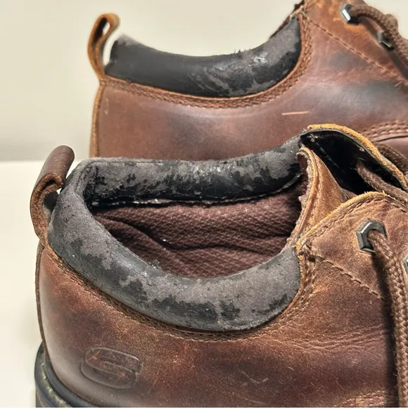 Vintage Sketchers Leather Upper Boots Men’s Size 8 Brown Y2K Hiking Shoes