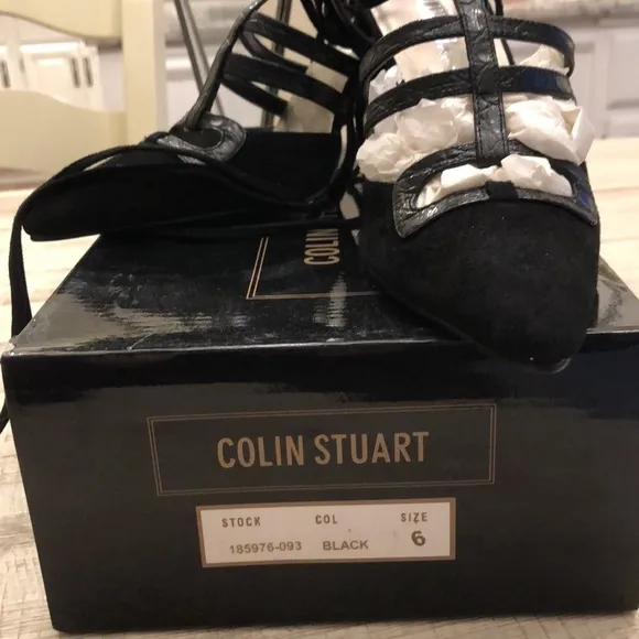 VINTAGE SUEDE LACE UP PUMPS by Colin Stuart