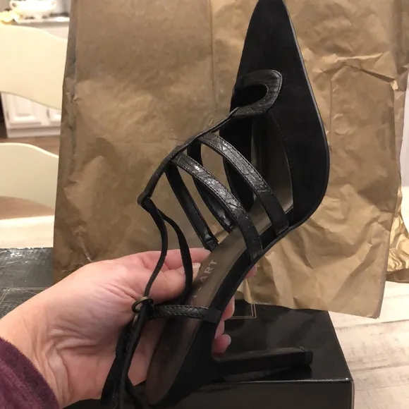 VINTAGE SUEDE LACE UP PUMPS by Colin Stuart