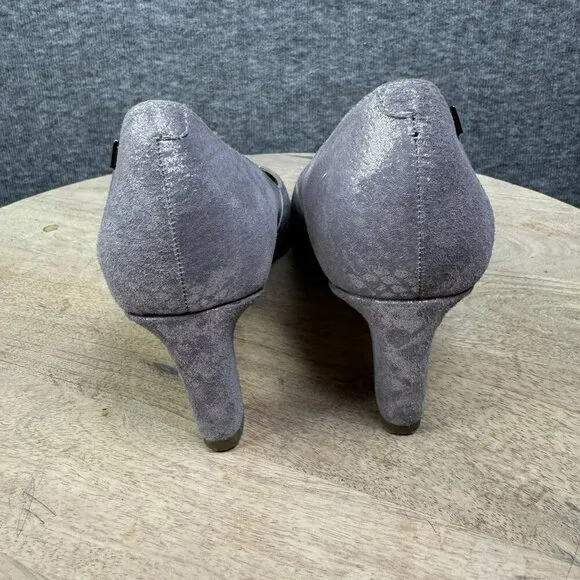 Vionic Womens Metallic purple/grayish Heels pumps Size 7 snake skin print