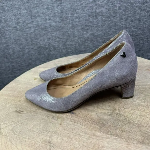 Vionic Womens Metallic purple/grayish Heels pumps Size 7 snake skin print