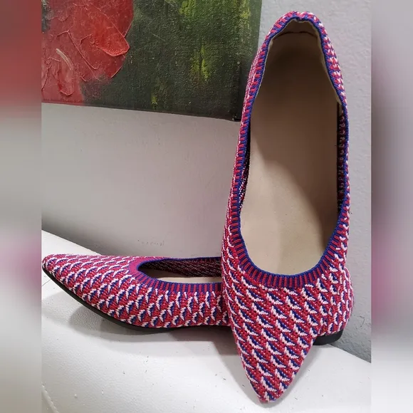 VIVAIA Aria 2,0 Pink and Blue Knit Flats Size 39