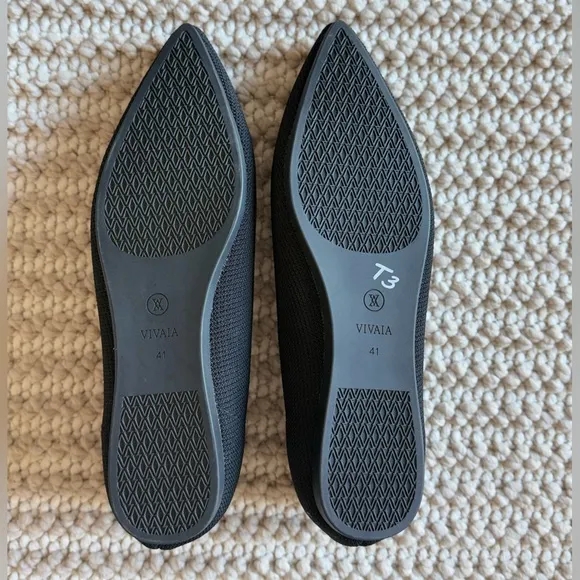 VIVAIA Aria 5° Women's Flats Slip On Pointed-Toe Flats‎ Shoes Size EU 41 Black