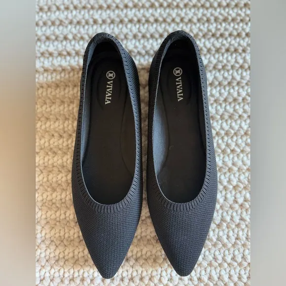 VIVAIA Aria 5° Women's Flats Slip On Pointed-Toe Flats‎ Shoes Size EU 41 Black