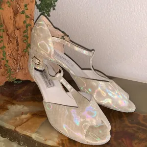 WERNER KERN Dance shoes Latin Ballroom iridescent Snake Leather UK 8/US 10 EUC