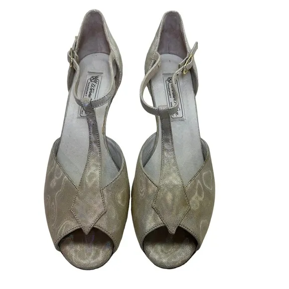 WERNER KERN Dance shoes Latin Ballroom iridescent Snake Leather UK 8/US 10 EUC