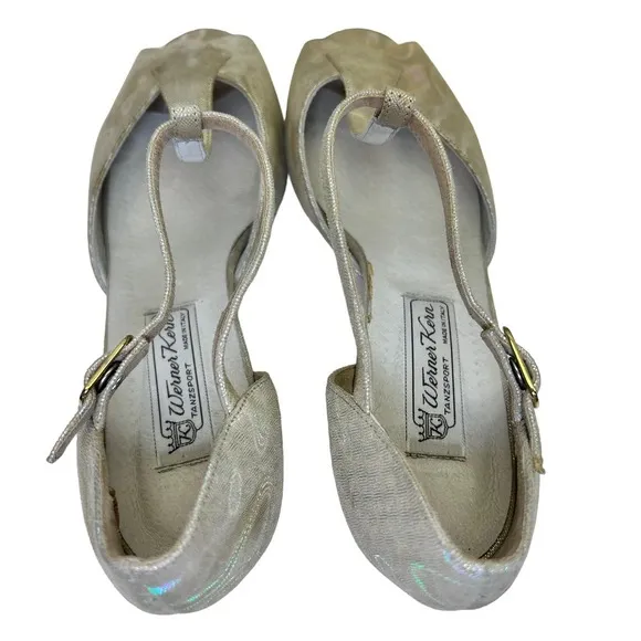WERNER KERN Dance shoes Latin Ballroom iridescent Snake Leather UK 8/US 10 EUC