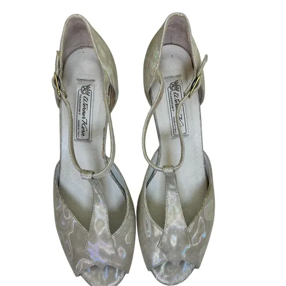 WERNER KERN Dance shoes Latin Ballroom iridescent Snake Leather UK 8/US 10 EUC