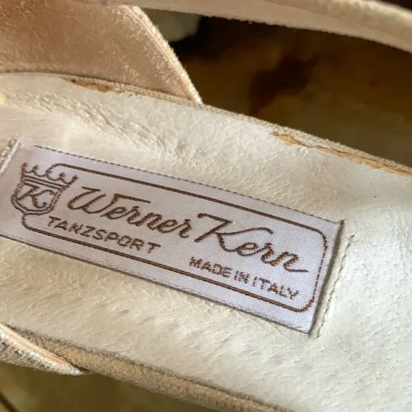 WERNER KERN Dance shoes Latin Ballroom iridescent Snake Leather UK 8/US 10 EUC