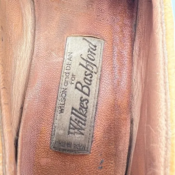 Wilson and Dean for Wilkes Bashford Women Size 6.5M Brown Ostrich Leather Shoes