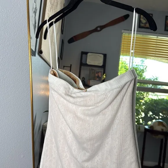 With Jean Frankie | White Pointelle Mini Dress NWOT