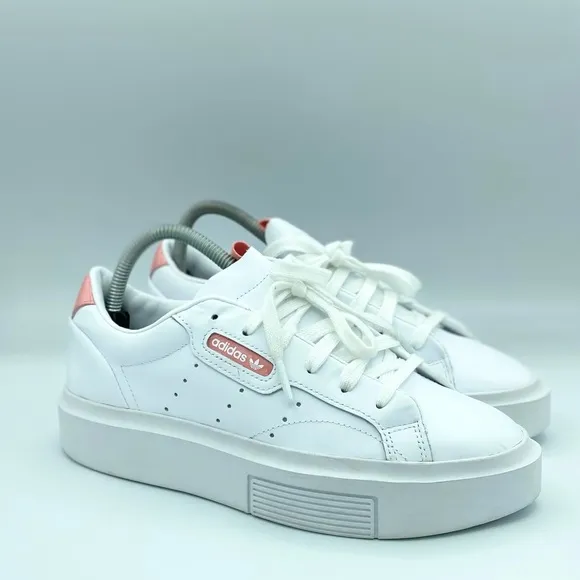 Women Adidas Shoes Sleek Super White Tactile Rose