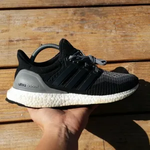 Women adidas Ultra Boost Ultraboost 2.0 Black Grey Running Shoes Sneakers