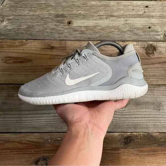 Women Size 12.5 / Size 11 Men Nike Free RN 2018 Wolf Grey Running Shoes Sneakers