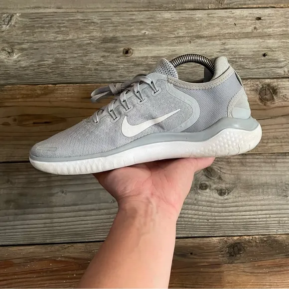 Women Size 12.5 / Size 11 Men Nike Free RN 2018 Wolf Grey Running Shoes Sneakers