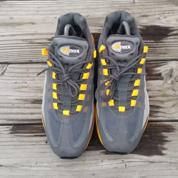 Women Size 9.5 / Size 8 Men Nike Air Max 95 No Sew Laser Orange Running Sneakers