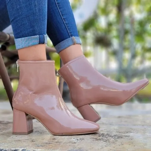 Women's‎ Camel PAT Ankle Square Toe Booties