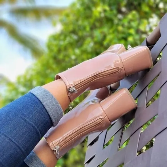 Women's‎ Camel PAT Ankle Square Toe Booties