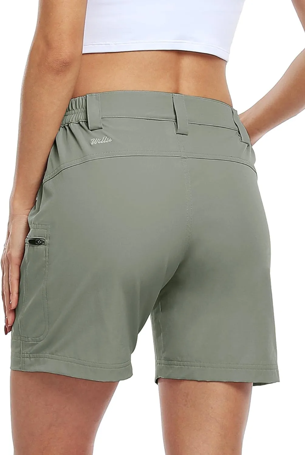 Women'S Hiking Cargo Shorts Stretch Golf Active Shorts Outdoor Summer Shorts with Pockets Water Resistant