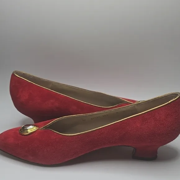 Women's Red Suede Flats