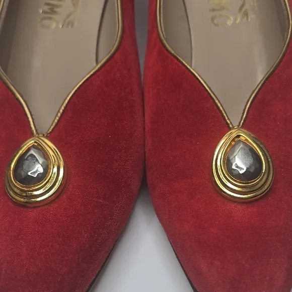 Women's Red Suede Flats