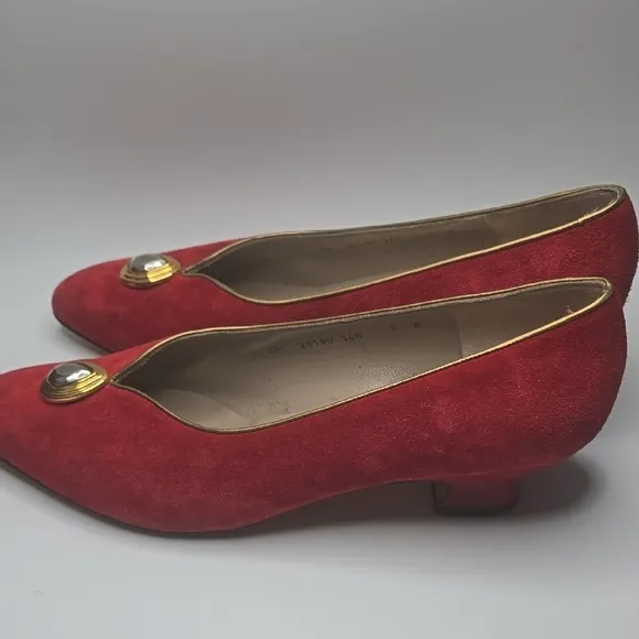 Women's Red Suede Flats