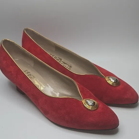 Women's Red Suede Flats