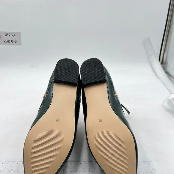 XYD Women's Pointed Closed Toe Flats Ankle Boots Low Heel Basic Booties Green