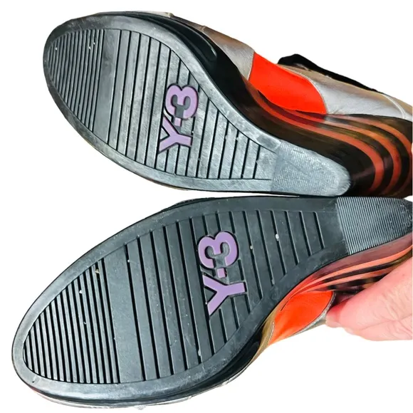 Y-3 Yohji Yamamoto Adidas 2010 Collection Lace up Cushion Wedge Shoes Size 8.5