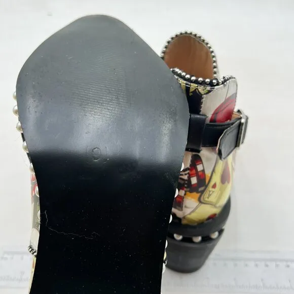 YDN Women Studded Mid Chunky Heeled Ankle Booties Pumps Closed Almond Toe Boots