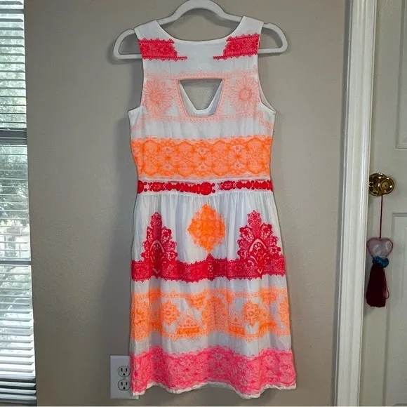 Yoana Baraschi for Anthropology, Women's Multi Neon Party Mini Dress, size 6