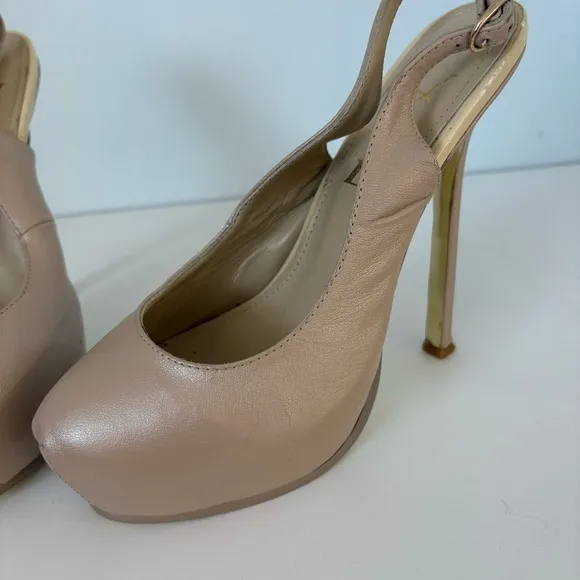 YSL $795 Tribtoo 105 Slingbac Heels ◻️ 38