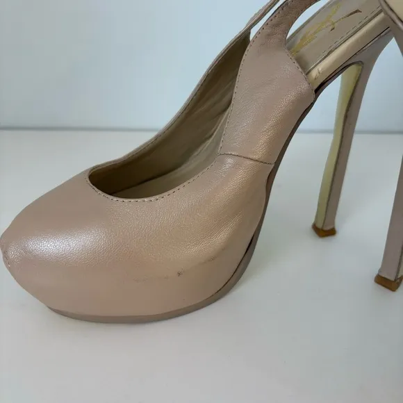 YSL $795 Tribtoo 105 Slingbac Heels ◻️ 38