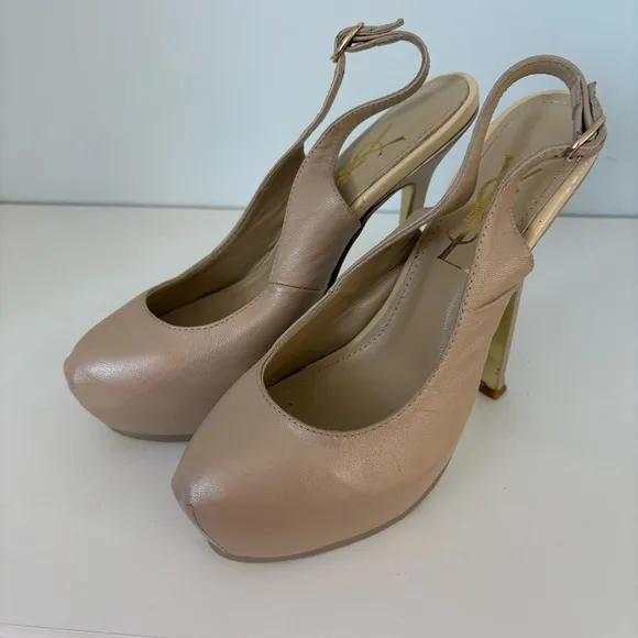 YSL $795 Tribtoo 105 Slingbac Heels ◻️ 38