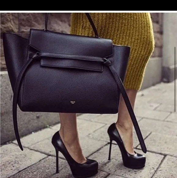 Yves Saint Laurent YSL Tribtoo Black Pebbled Leather Platform Pumps Size 37 1/2