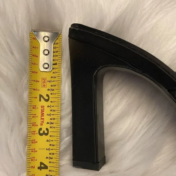 Zara Black High Heels Rhinestone Party Holiday Sandals Shoes Size 8