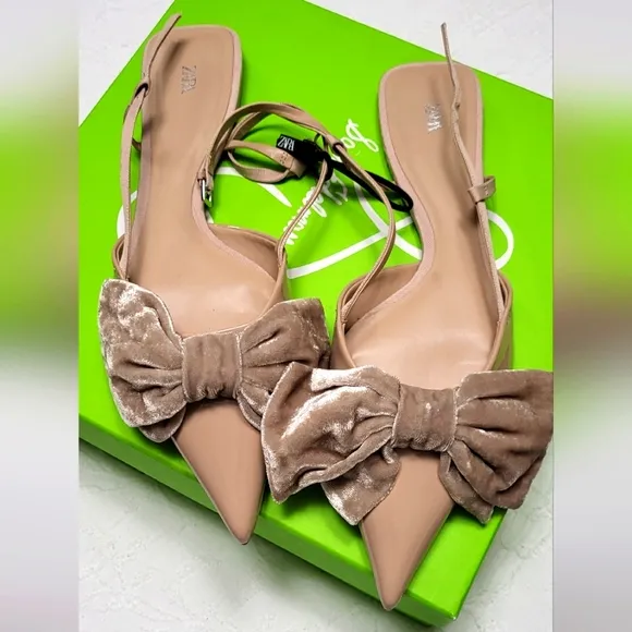 ZARA Bowed Flats Size 40/9