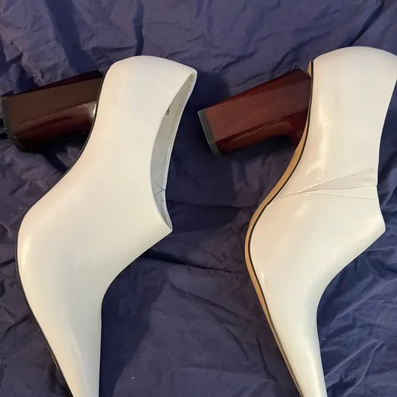 ZARA  GEOMETRIC HEELED LEATHER SHOES, NWF, size 9