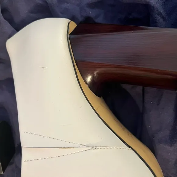 ZARA  GEOMETRIC HEELED LEATHER SHOES, NWF, size 9