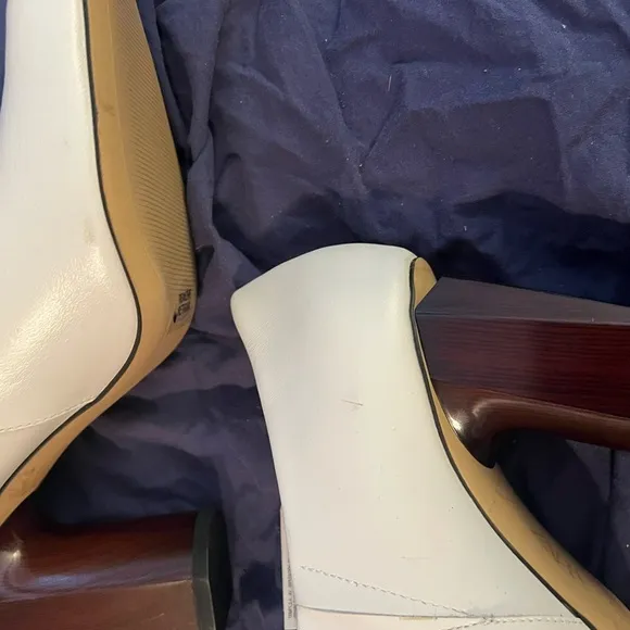 ZARA  GEOMETRIC HEELED LEATHER SHOES, NWF, size 9