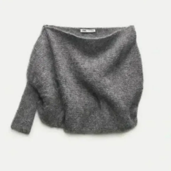 Zara  Knit Sweater Bolero Grey