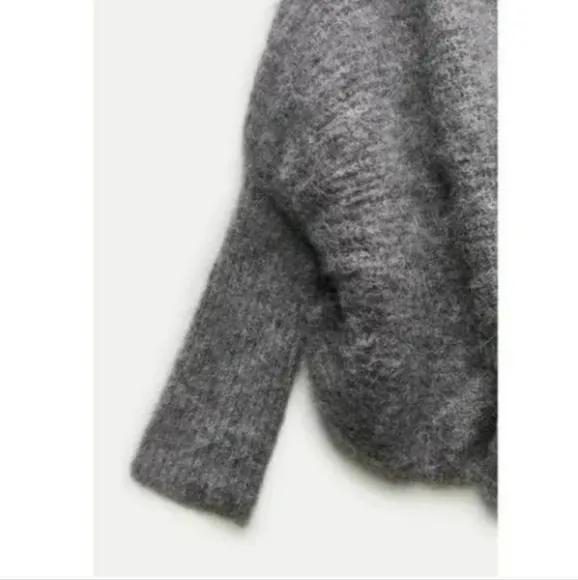 Zara  Knit Sweater Bolero Grey
