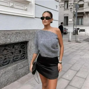 Zara  Knit Sweater Bolero Grey