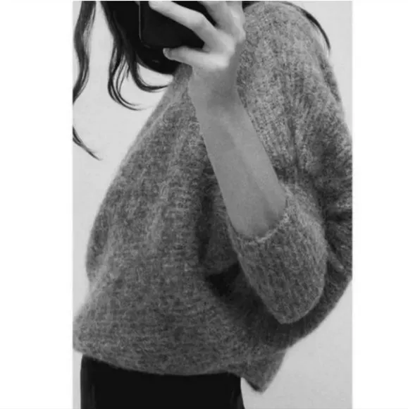 Zara  Knit Sweater Bolero Grey