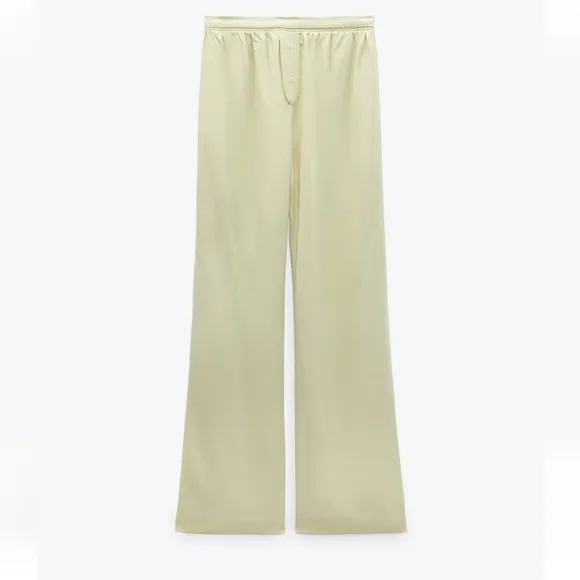 ZARA Matching Set * Satin Effect Blazer &amp; Wide Pants
