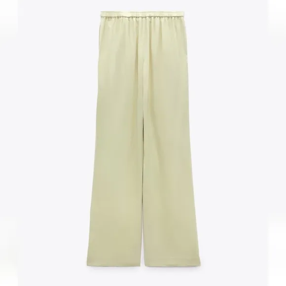 ZARA Matching Set * Satin Effect Blazer &amp; Wide Pants