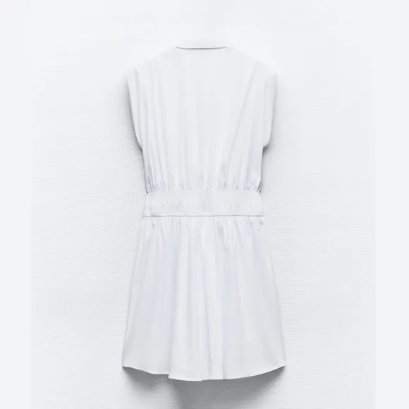 Zara Mini Shirt Dress Wite Size M
